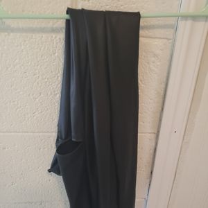 Black faux leather leggings